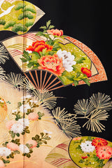 扇面文様に草花H007※注文予約商品※