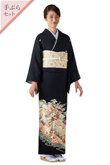 【手ぶらセット】紫暈し流水に雪輪 N002※注文予約商品※