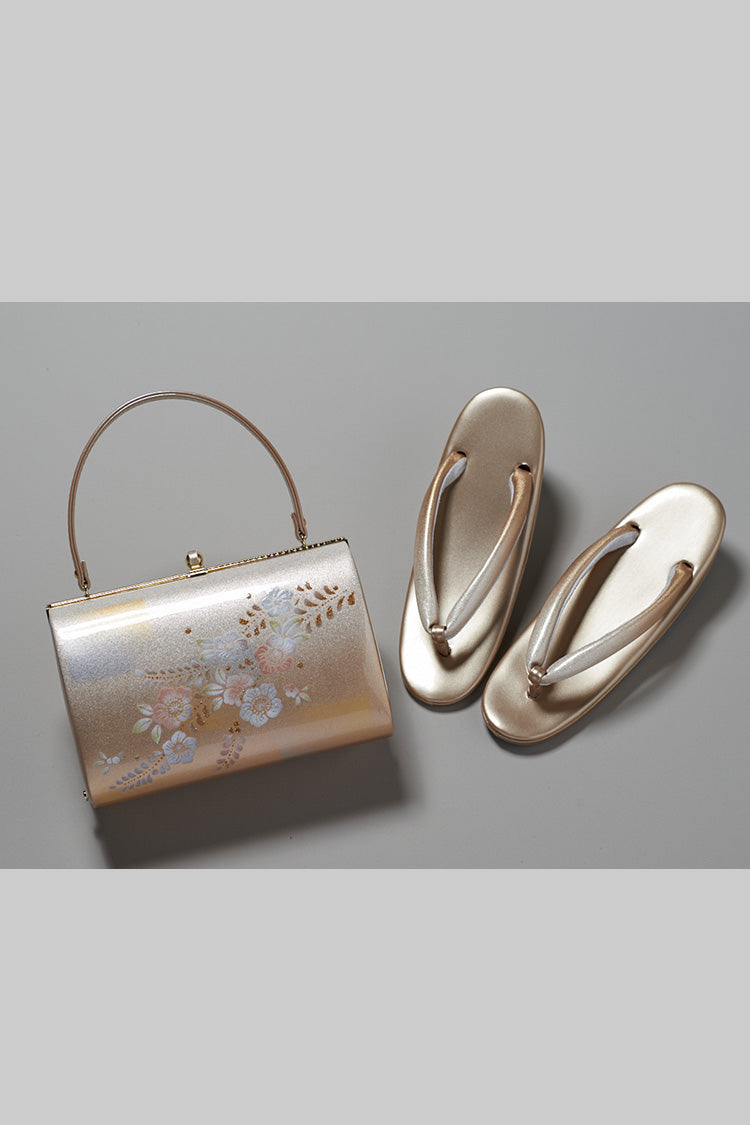 【牛革エナメル】草履・バッグセット