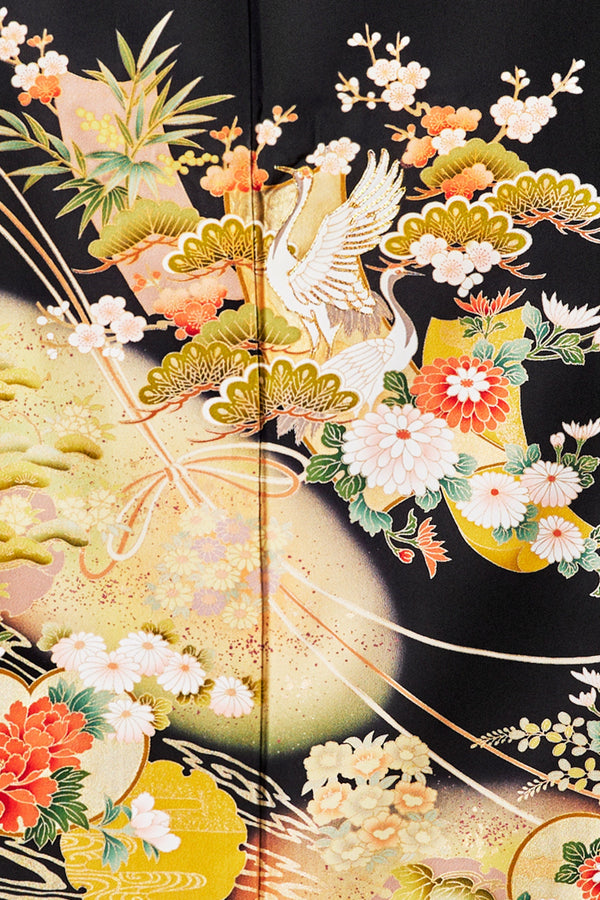 流水に花ぼかし（暖色調）H002※注文予約商品※