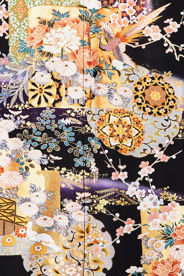 【手ぶらセット】雪輪に花籠（寒色調）H020※注文予約商品