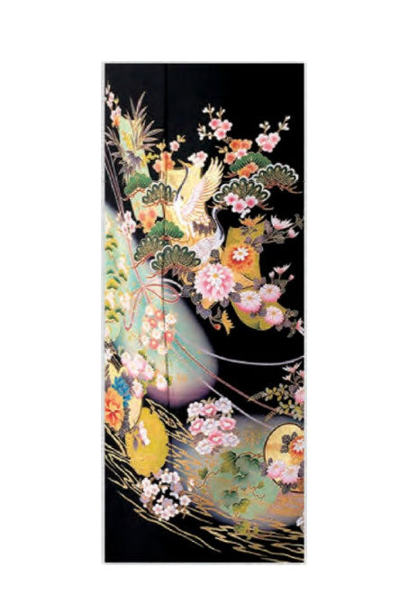 流水に花ぼかし（寒色調）H024※注文予約商品※