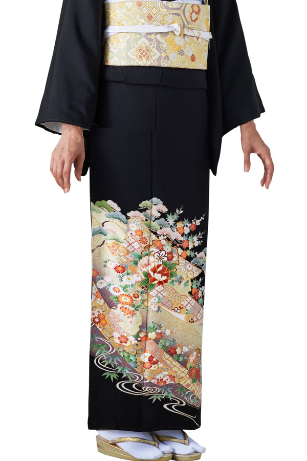 紫暈し流水に雪輪 N002※注文予約商品※