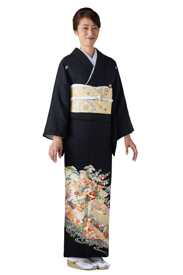 紫暈し流水に雪輪 N002※注文予約商品※