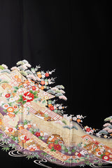 紫暈し流水に雪輪 N002※注文予約商品※