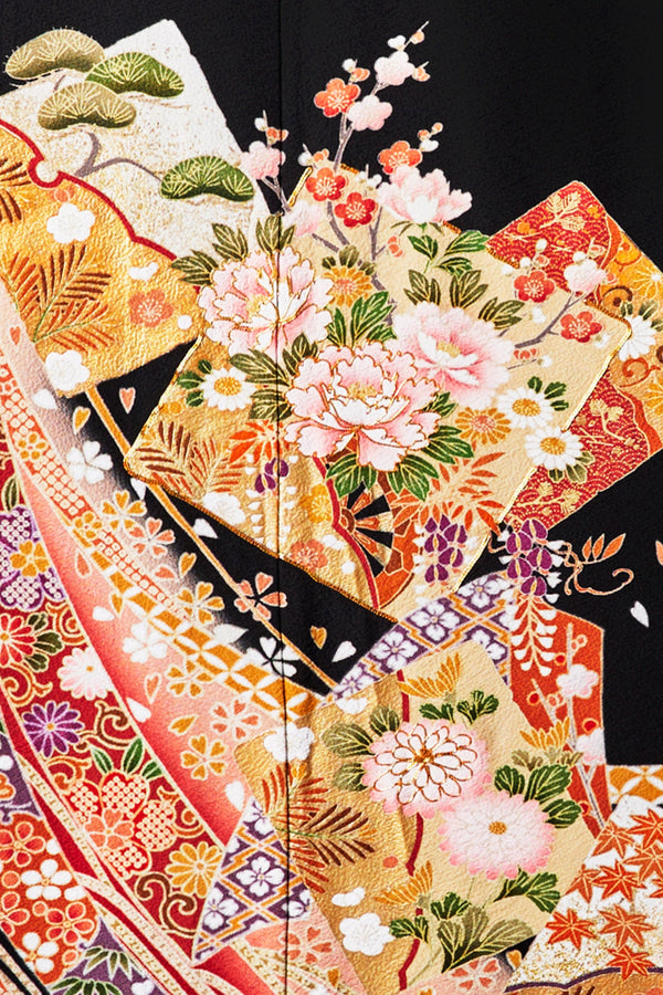 色紙に瑞祥花（暖色調）U009※注文予約商品※