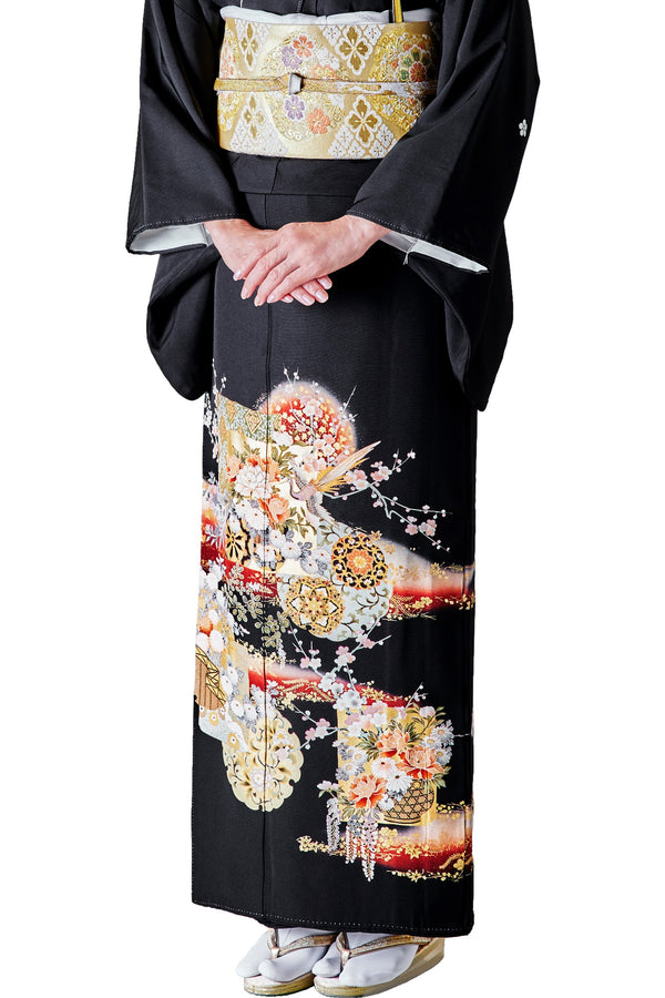【手ぶらセット】雪輪に花籠（暖色調）Z001※注文予約商品※