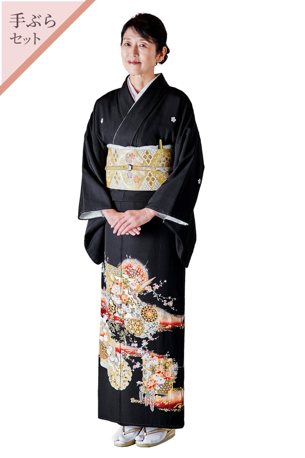 【手ぶらセット】雪輪に花籠（暖色調）Z001※注文予約商品※