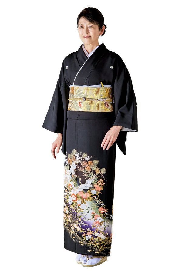 青暈し蛇籠に瑞祥花 鶴Z004※注文予約商品※