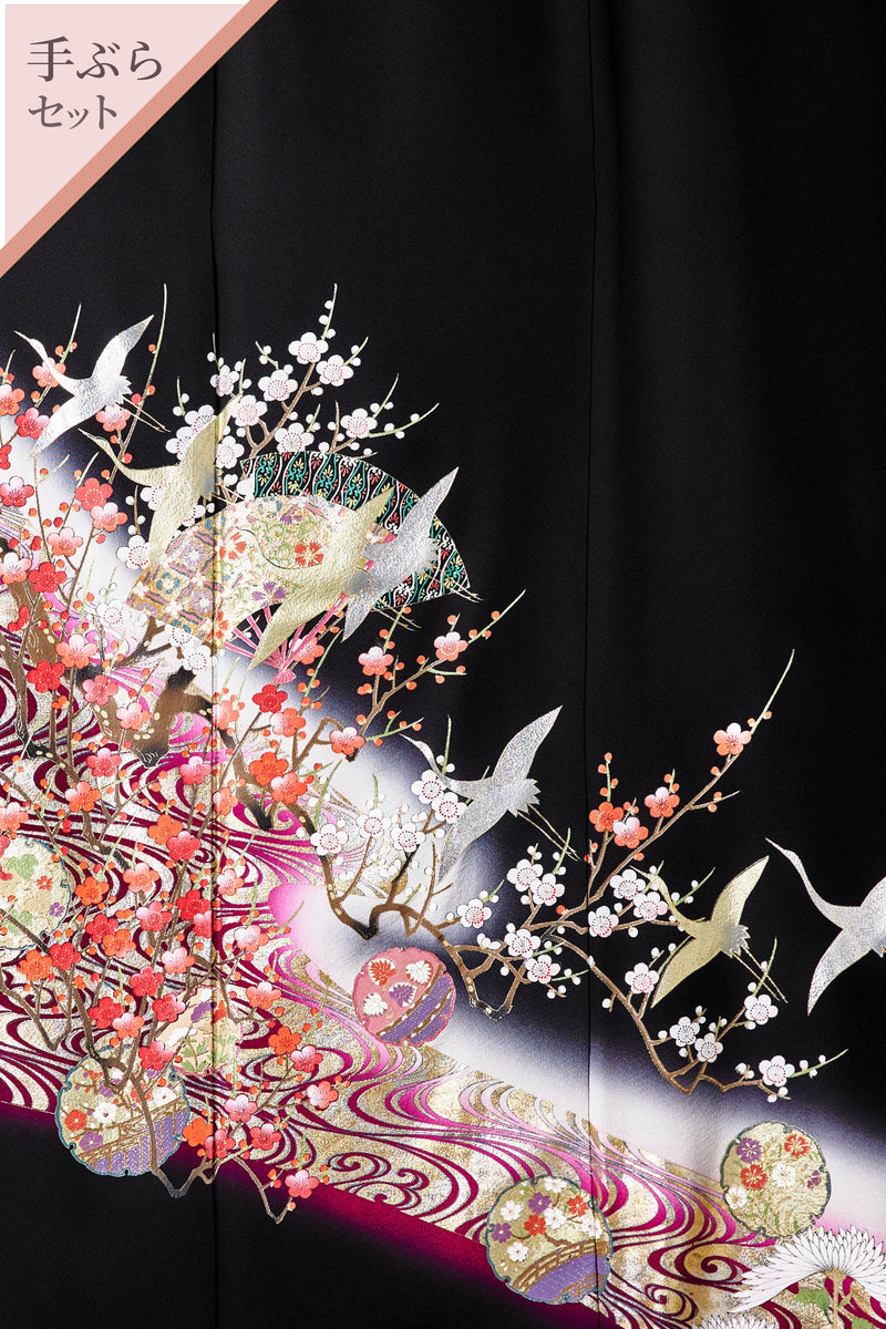 【手ぶらセット】紅白梅図 水文様Z011※注文予約商品※